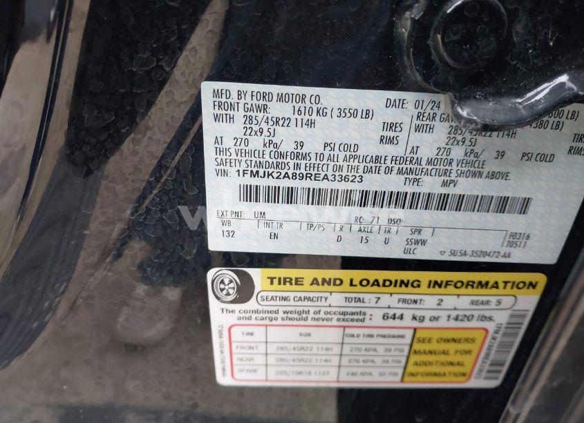 Photo 9 of 2024 Ford Expedition LIMITED MAX (VIN 1FMJK2A89REA33623)