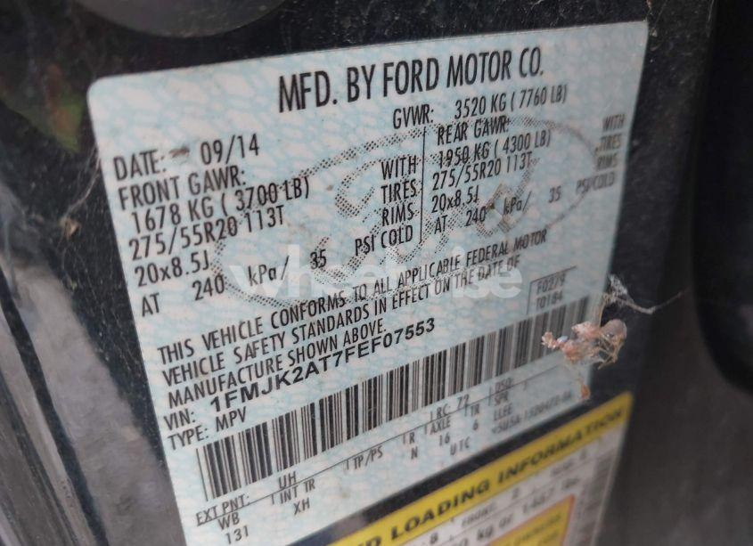 Photo 9 of 2015 Ford Expedition EL LIMITED (VIN 1FMJK2AT7FEF07553)