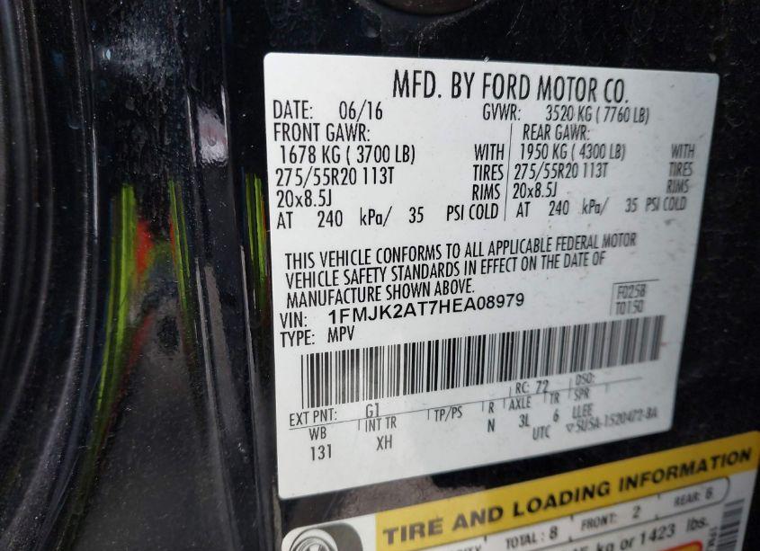 Photo 9 of 2017 Ford Expedition EL LIMITED (VIN 1FMJK2AT7HEA08979)