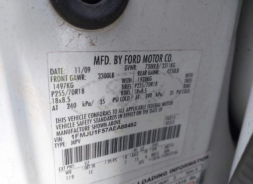 Photo 9 of 2010 Ford Expedition XLT (VIN 1FMJU1F57AEA88482)