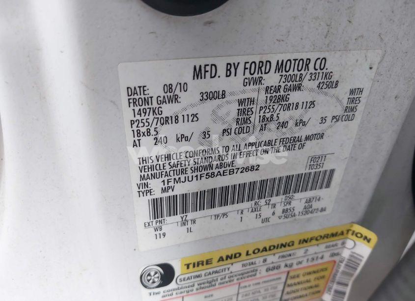 Photo 9 of 2010 Ford Expedition XLT (VIN 1FMJU1F58AEB72682)