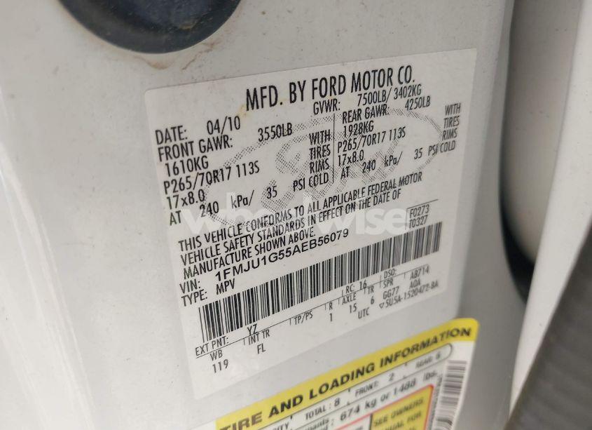 Photo 9 of 2010 Ford Expedition XLT (VIN 1FMJU1G55AEB56079)