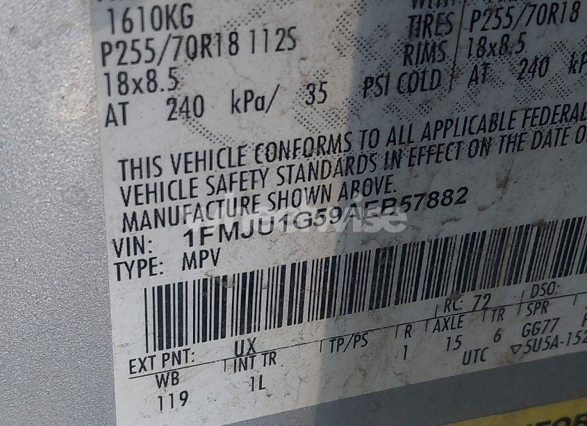 Photo 9 of 2010 Ford Expedition XLT (VIN 1FMJU1G59AEB57882)