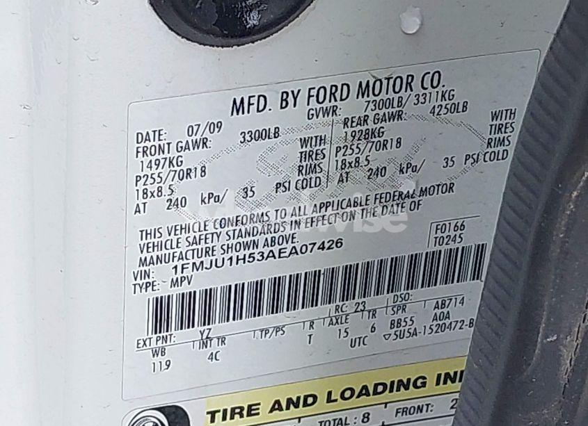 Photo 9 of 2010 Ford Expedition EDDIE BAUER/KING RANCH (VIN 1FMJU1H53AEA07426)