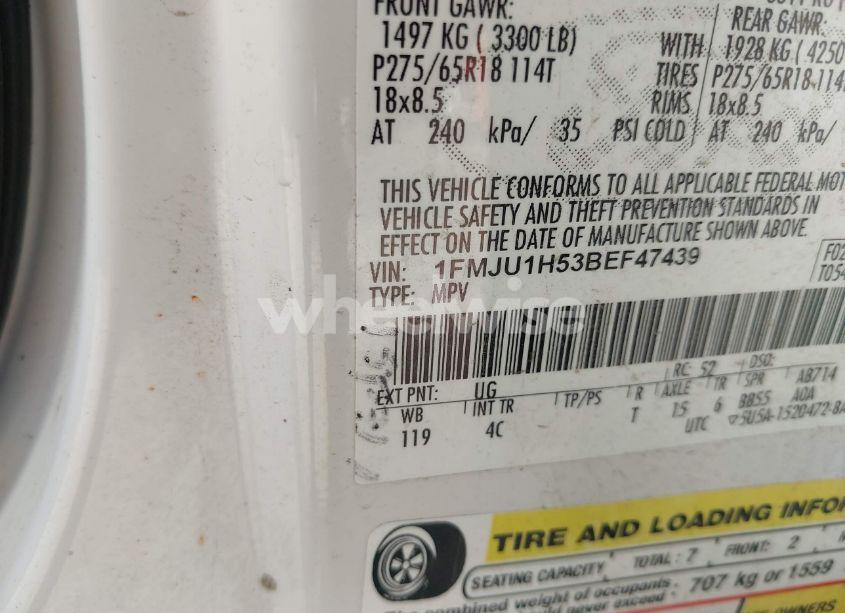 Photo 9 of 2011 Ford Expedition XLT (VIN 1FMJU1H53BEF47439)