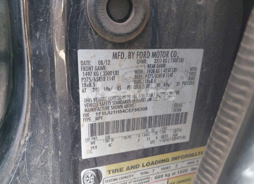 Photo 9 of 2012 Ford Expedition XLT (VIN 1FMJU1H54CEF66308)