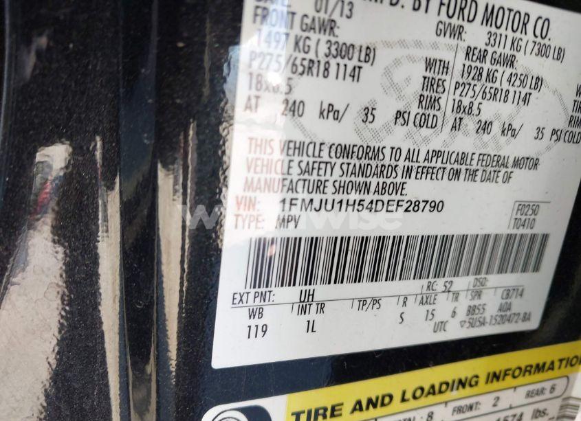 Photo 9 of 2013 Ford Expedition XLT (VIN 1FMJU1H54DEF28790)