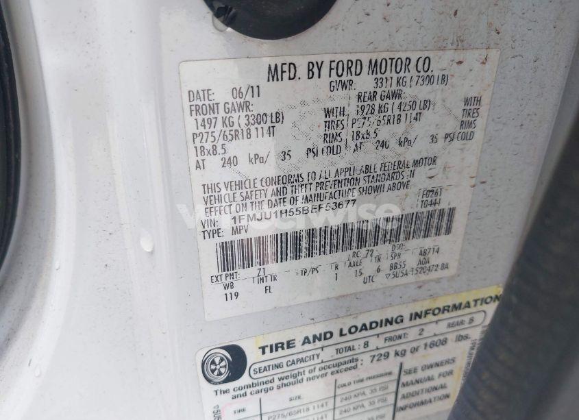 Photo 9 of 2011 Ford Expedition XLT (VIN 1FMJU1H55BEF53677)