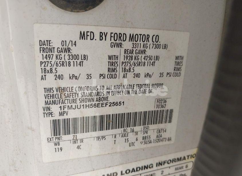 Photo 9 of 2014 Ford Expedition XLT (VIN 1FMJU1H56EEF25651)