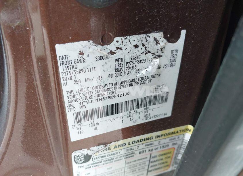 Photo 9 of 2011 Ford Expedition XLT (VIN 1FMJU1H57BEF12130)