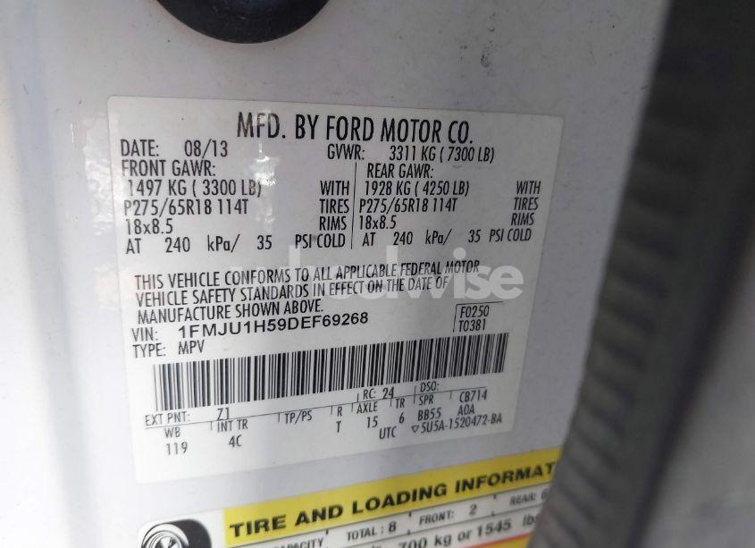 Photo 9 of 2013 Ford Expedition XLT (VIN 1FMJU1H59DEF69268)