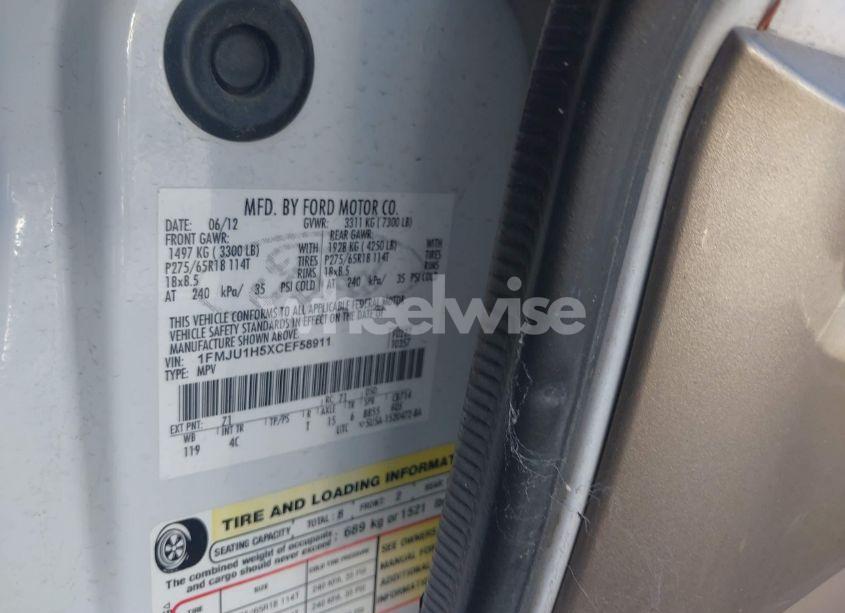 Photo 9 of 2012 Ford Expedition XLT (VIN 1FMJU1H5XCEF58911)