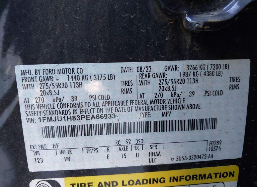 Photo 9 of 2023 Ford Expedition XLT (VIN 1FMJU1H83PEA66933)