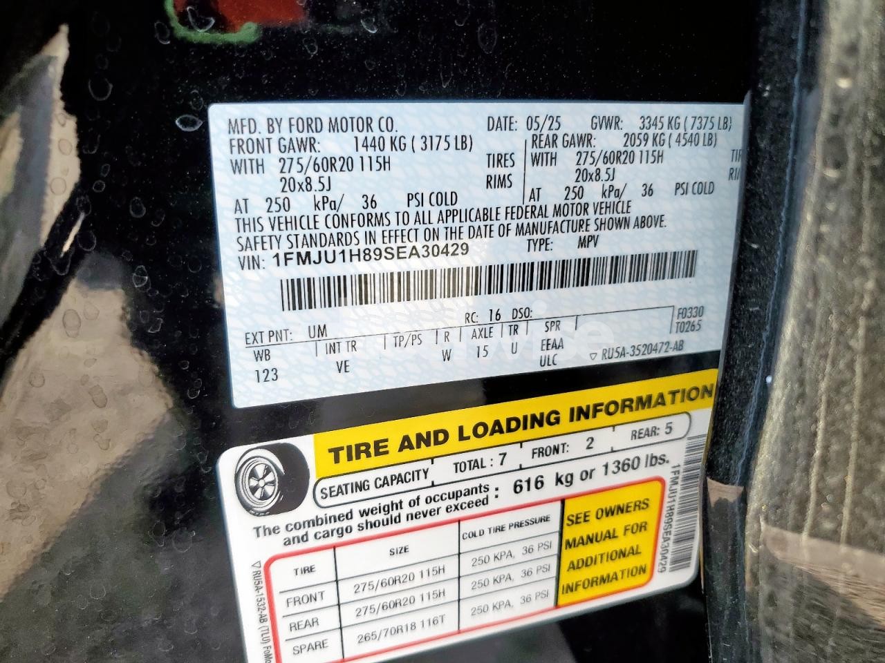 Photo 13 of 2025 FORD EXPEDITION ACTIVE (VIN 1FMJU1H89SEA30429)