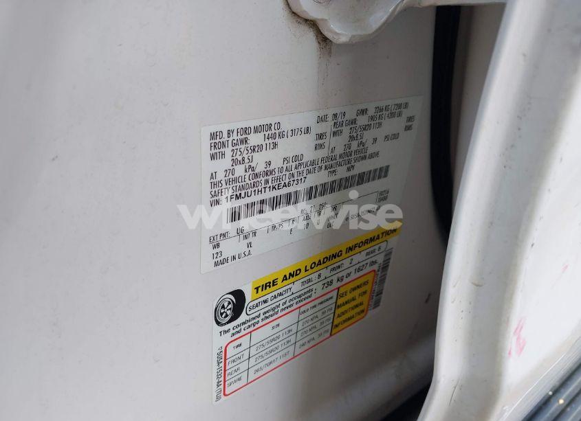 Photo 9 of 2019 Ford Expedition XLT (VIN 1FMJU1HT1KEA67317)