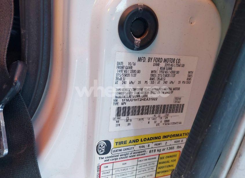 Photo 9 of 2017 Ford Expedition XLT (VIN 1FMJU1HT2HEA31922)