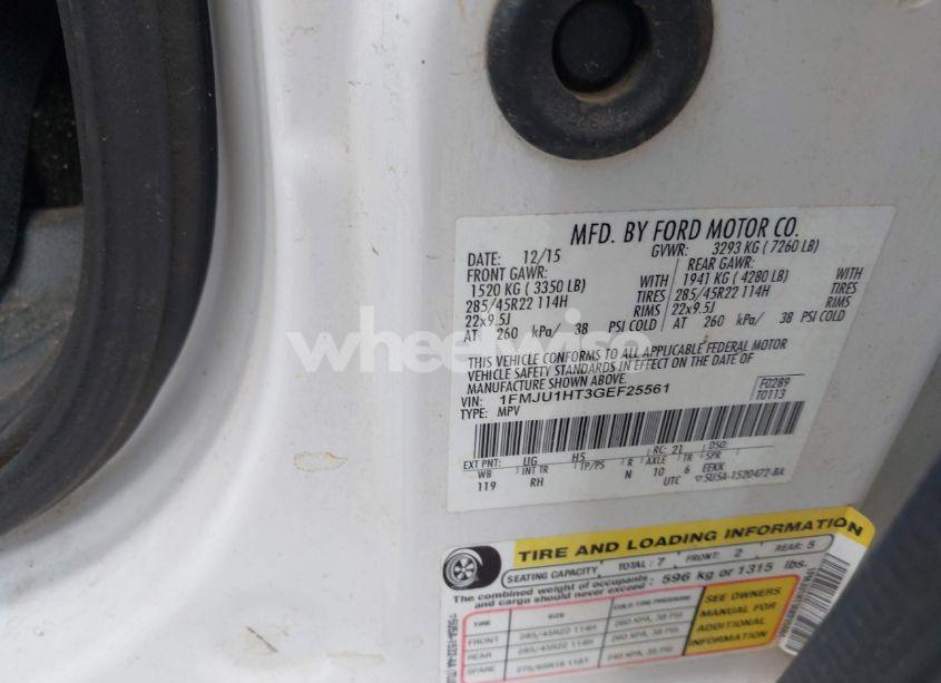 Photo 9 of 2016 Ford Expedition KING RANCH (VIN 1FMJU1HT3GEF25561)