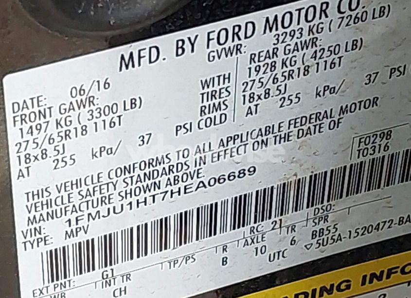 Photo 9 of 2017 Ford Expedition XLT (VIN 1FMJU1HT7HEA06689)