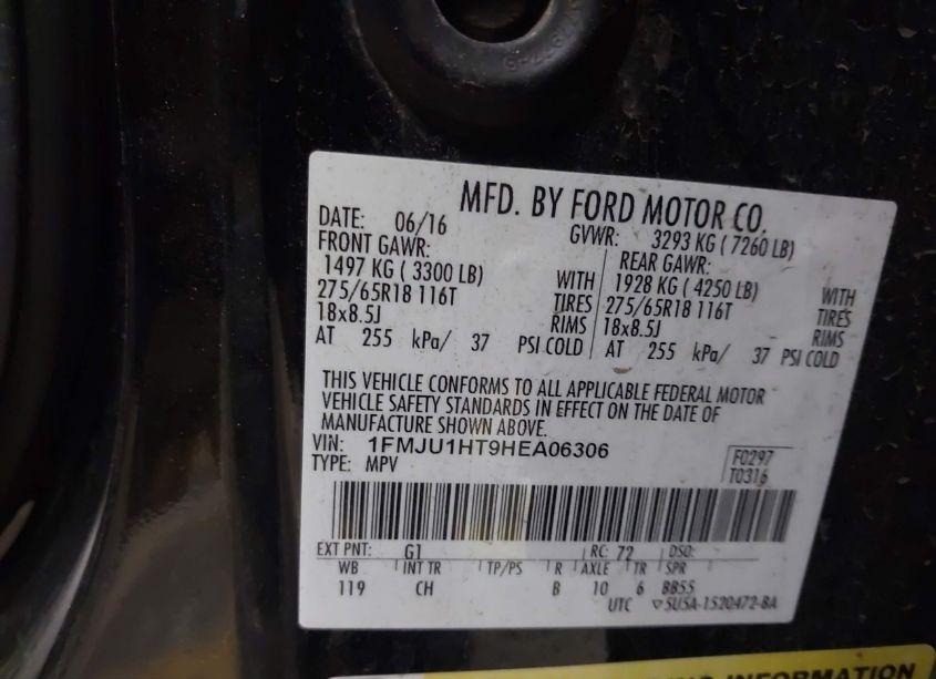 Photo 8 of 2017 Ford Expedition XLT (VIN 1FMJU1HT9HEA06306)