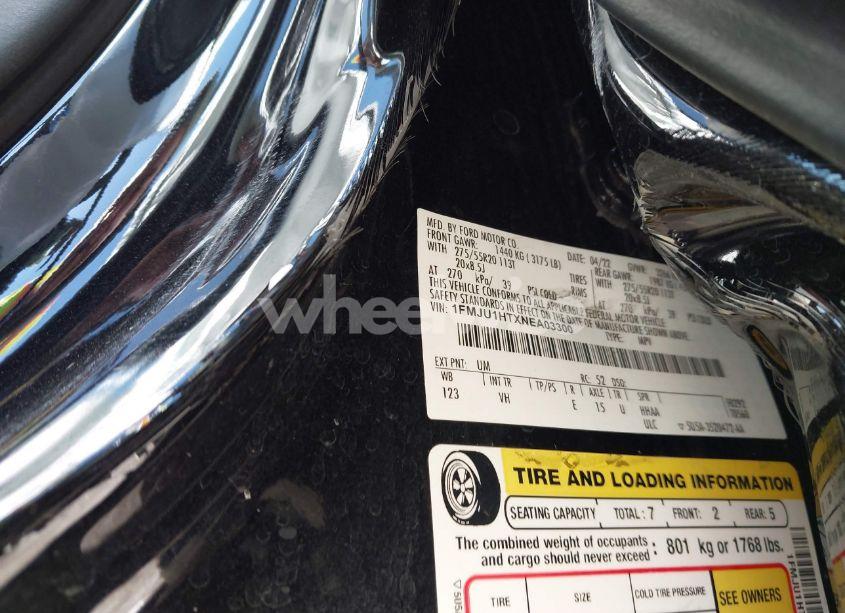 Photo 9 of 2022 Ford Expedition XLT (VIN 1FMJU1HTXNEA03300)