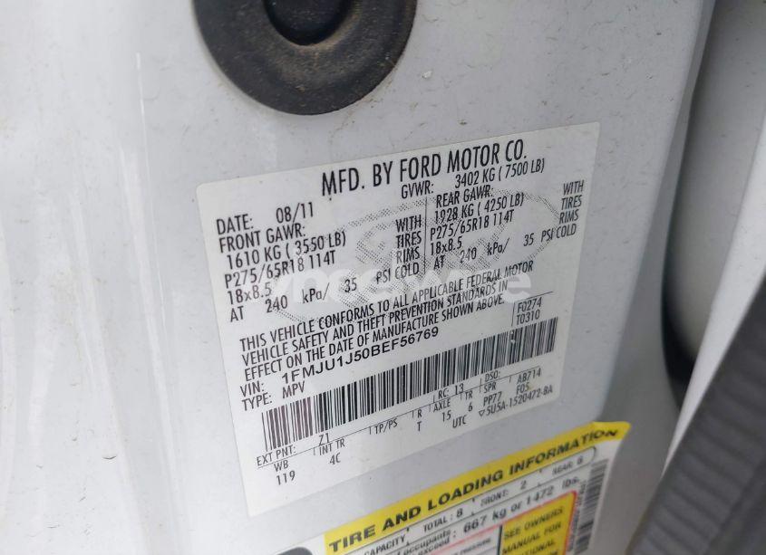 Photo 9 of 2011 Ford Expedition XLT (VIN 1FMJU1J50BEF56769)