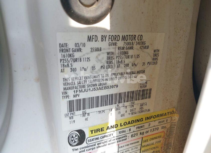 Photo 9 of 2010 Ford Expedition EDDIE BAUER/KING RANCH (VIN 1FMJU1J53AEB53979)