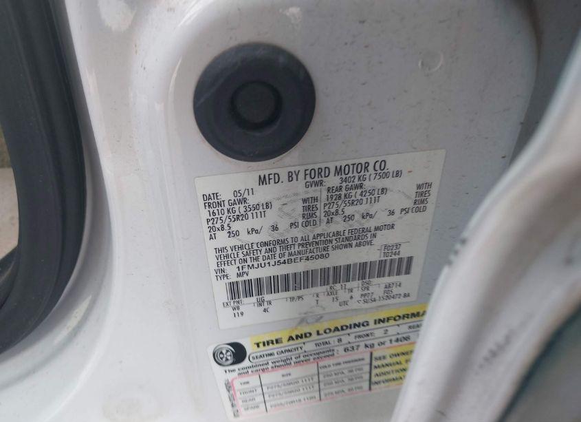 Photo 9 of 2011 Ford Expedition XLT (VIN 1FMJU1J54BEF45080)