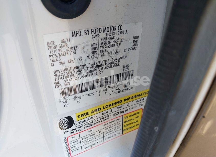 Photo 9 of 2011 Ford Expedition XLT (VIN 1FMJU1J54BEF56807)