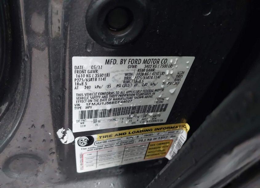 Photo 9 of 2011 Ford Expedition XLT (VIN 1FMJU1J56BEF44027)