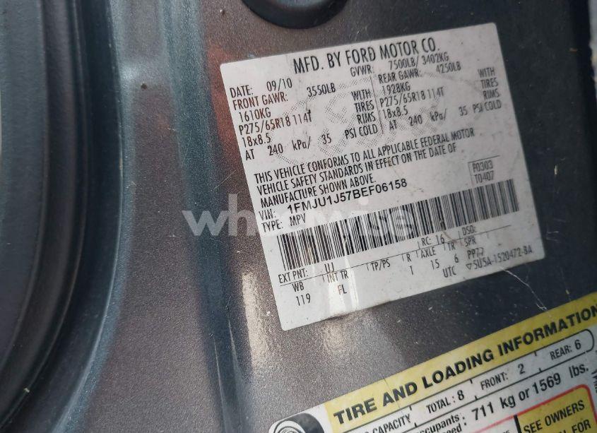 Photo 9 of 2011 Ford Expedition XLT (VIN 1FMJU1J57BEF06158)