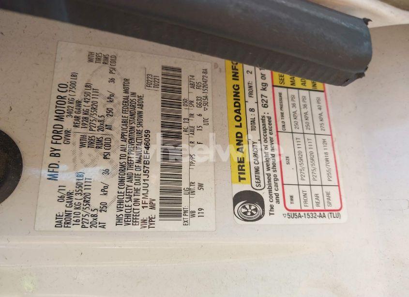 Photo 9 of 2011 Ford Expedition KING RANCH (VIN 1FMJU1J57BEF46059)