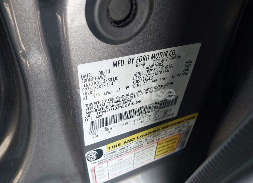 Photo 9 of 2014 Ford Expedition XLT (VIN 1FMJU1J58EEF02558)