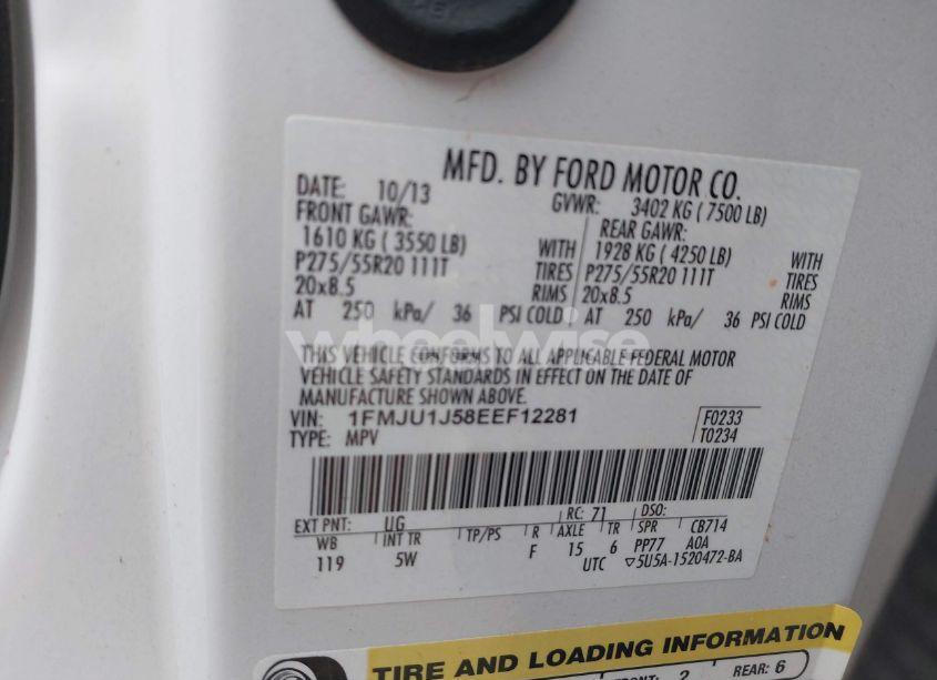 Photo 9 of 2014 Ford Expedition KING RANCH (VIN 1FMJU1J58EEF12281)