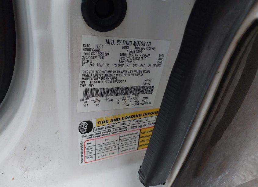 Photo 9 of 2016 Ford Expedition KING RANCH (VIN 1FMJU1JT7GEF20051)