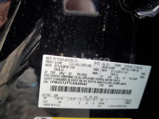 Photo 14 of 2020 FORD EXPEDITION XLT (VIN 1FMJU1JT7LEA45642)