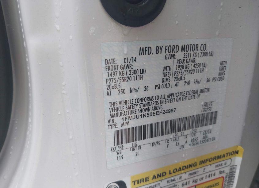 Photo 9 of 2014 Ford Expedition LIMITED (VIN 1FMJU1K50EEF24987)