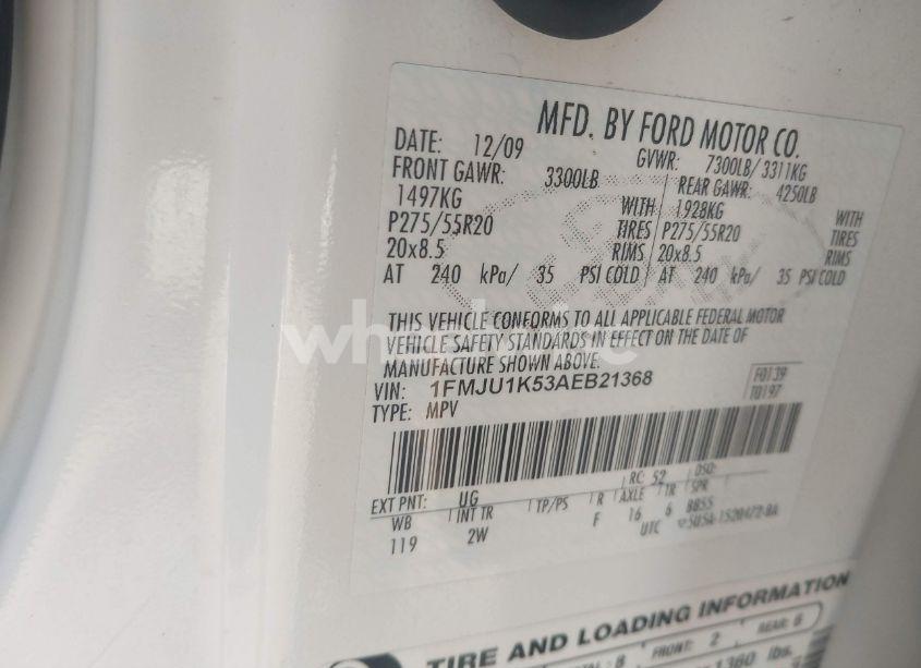 Photo 9 of 2010 Ford Expedition LIMITED (VIN 1FMJU1K53AEB21368)