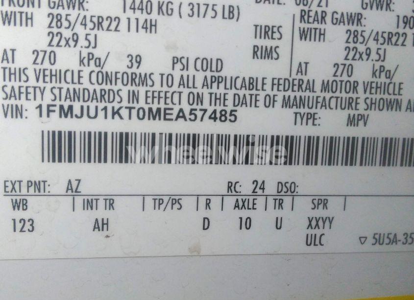 Photo 9 of 2021 Ford Expedition LIMITED (VIN 1FMJU1KT0MEA57485)