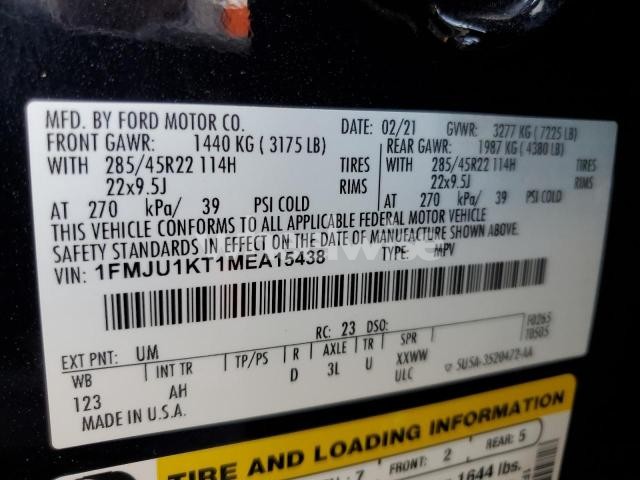 Photo 8 of 2021 FORD EXPEDITION LIMITED (VIN 1FMJU1KT1MEA15438)