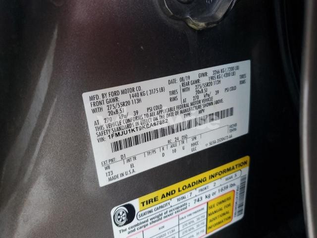 Photo 2 of 2019 FORD EXPEDITION LIMITED N/A (VIN 1FMJU1KT9KEA67882)