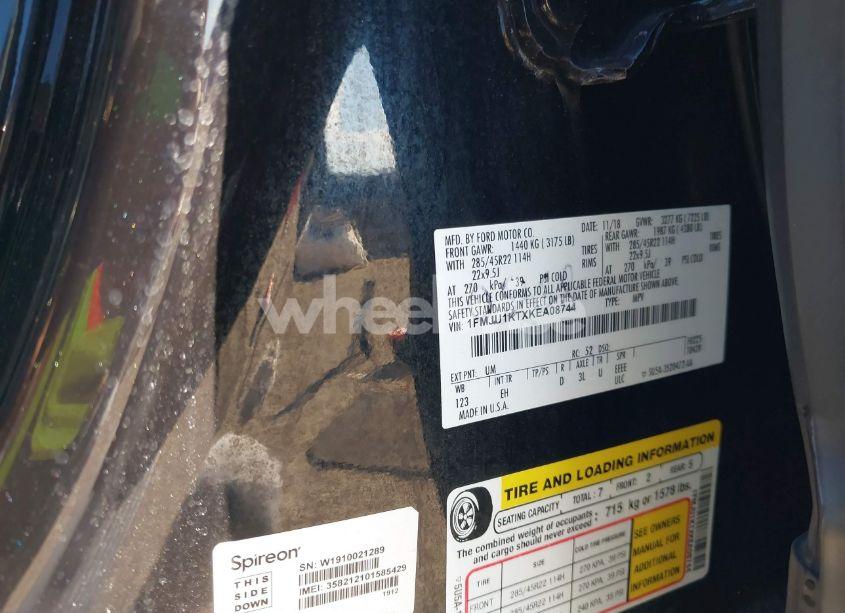 Photo 9 of 2019 Ford Expedition LIMITED (VIN 1FMJU1KTXKEA08744)