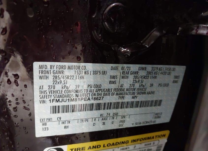 Photo 9 of 2023 Ford Expedition PLATINUM (VIN 1FMJU1M81PEA18627)