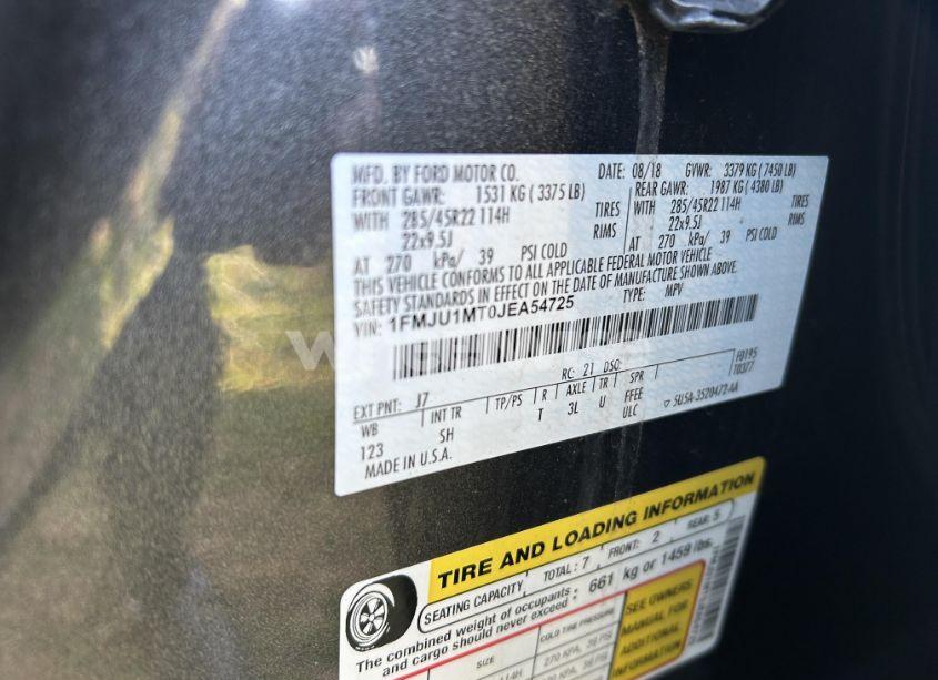 Photo 9 of 2018 Ford Expedition (VIN 1FMJU1MT0JEA54725)