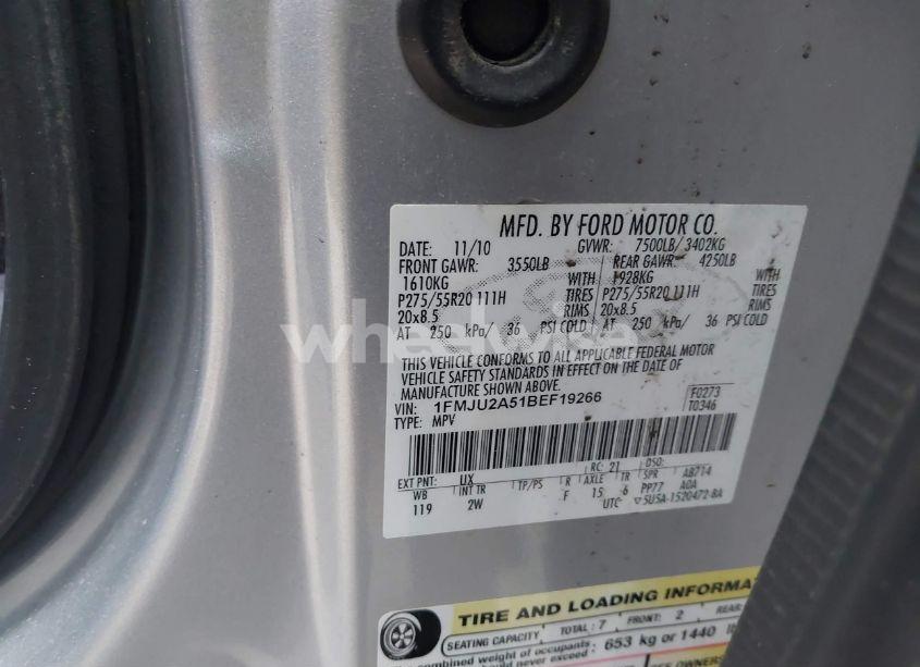 Photo 9 of 2011 Ford Expedition LIMITED (VIN 1FMJU2A51BEF19266)