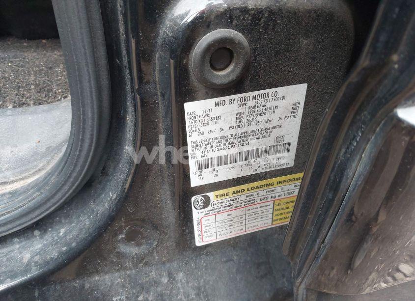 Photo 9 of 2012 Ford Expedition LIMITED (VIN 1FMJU2A52CEF15034)