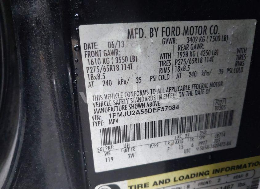 Photo 9 of 2013 Ford Expedition LIMITED (VIN 1FMJU2A55DEF57084)