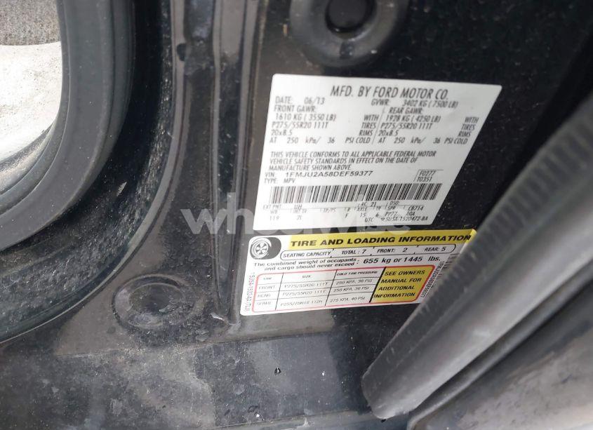 Photo 9 of 2013 Ford Expedition LIMITED (VIN 1FMJU2A58DEF59377)