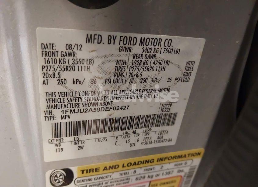 Photo 9 of 2013 Ford Expedition LIMITED (VIN 1FMJU2A59DEF02427)