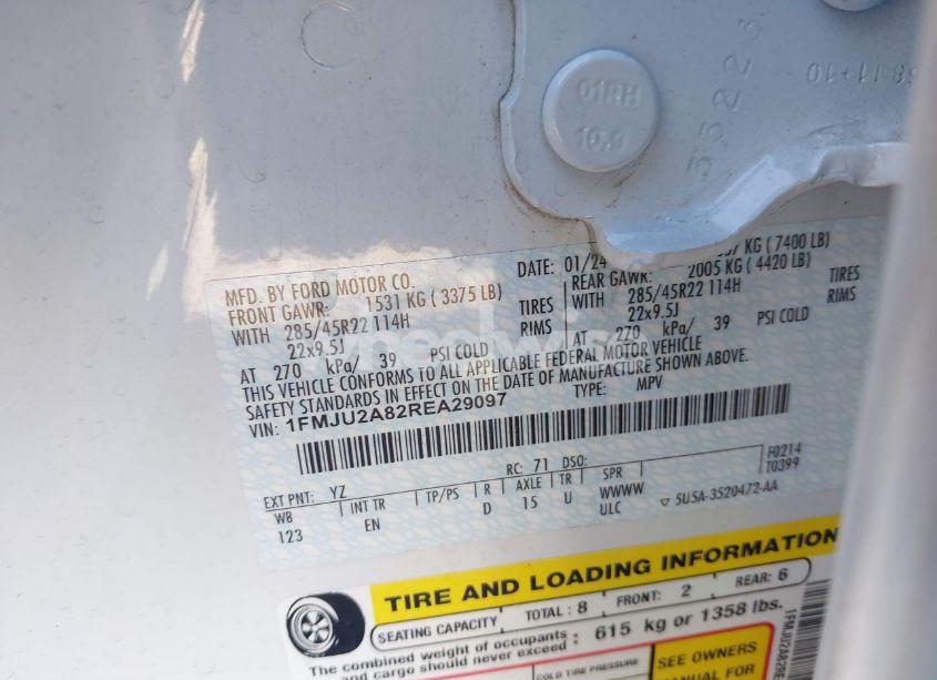 Photo 9 of 2024 Ford Expedition LIMITED (VIN 1FMJU2A82REA29097)