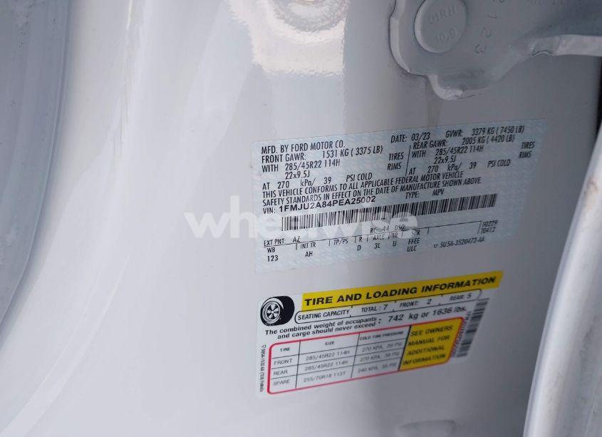 Photo 9 of 2023 Ford Expedition LIMITED (VIN 1FMJU2A84PEA25002)